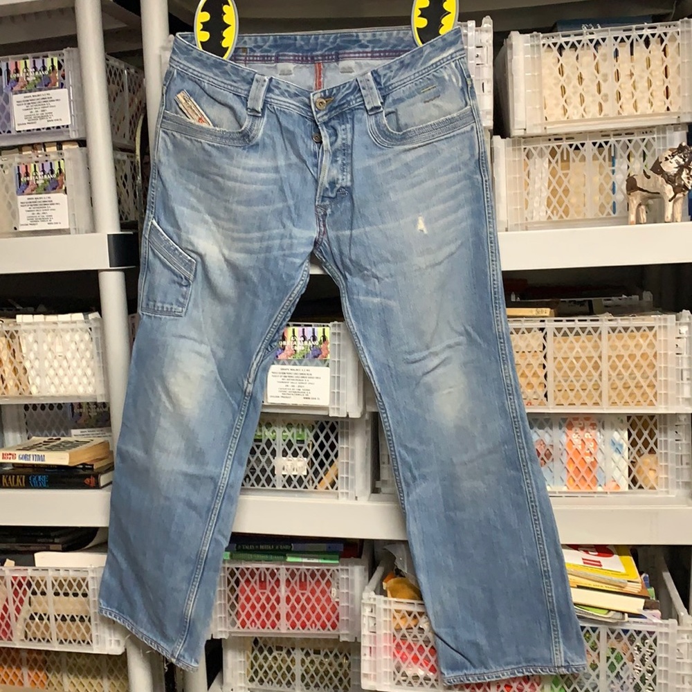 Diesel Industry Denim Jeans 31x29 Service Spa Distressed Button Fly